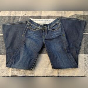 Seven7 Jeans Size 2 Wide Leg Flare Blue Denim
